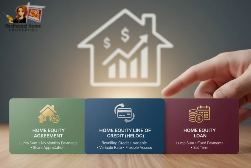 Home Equity Agreement vs HELOC or Home Equity Loan